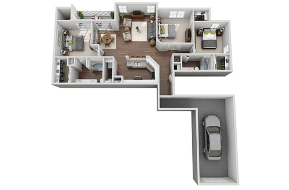 Camellia with Garage 3bd 2ba Floorplan at Sweetgrass Landing, Mount Pleasant, SC