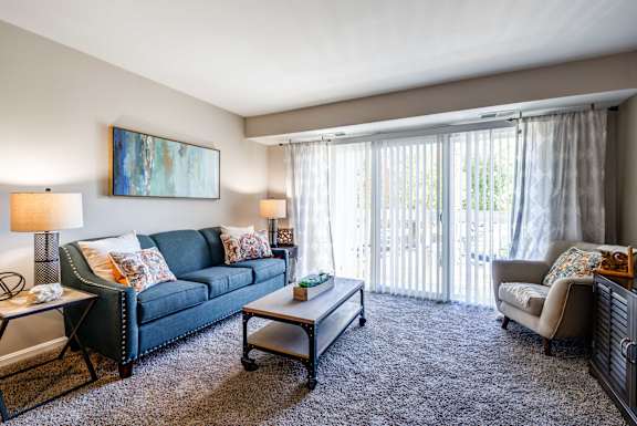 Living Room, Crossings at White Marsh Apartments, White Marsh, MD