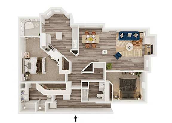 2 bed 2 bath B at Henley Tampa Palms Apartments, Florida