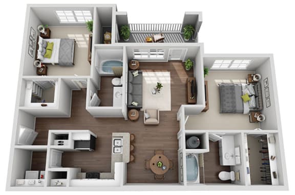 Jasmine with Porch 2bd 2ba Floorplan at Sweetgrass Landing, South Carolina, 29466