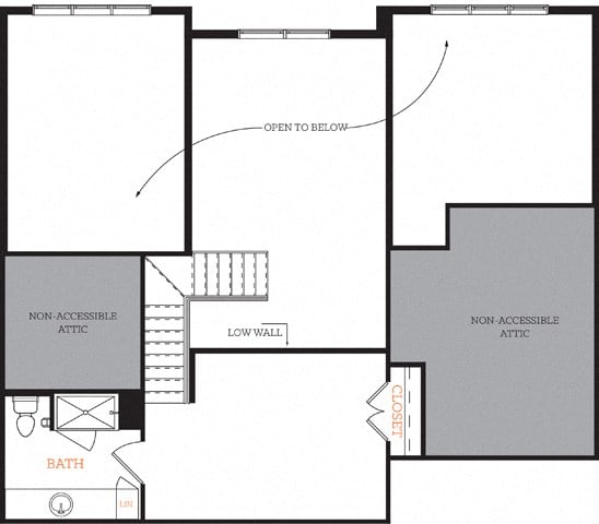 Penthouse 4 Floor Plan Layout at The Edison Lofts Apartments, North Carolina, 27601
