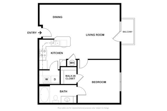 1 bed 1 bath A at The Lofts at Reynolds Village Apartments, Asheville, North Carolina