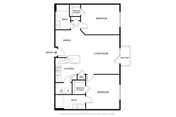 2 bed 2 bath A at The Lofts at Reynolds Village Apartments, North Carolina