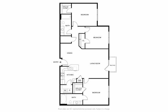 3 bed 2 bath A at The Lofts at Reynolds Village Apartments, Asheville, NC, 92627