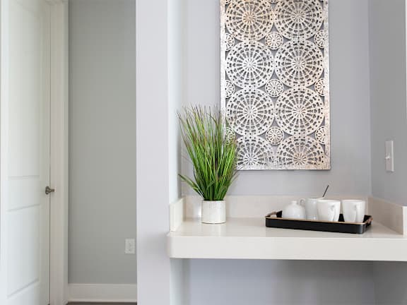 Wet Bar Area at The Apartments at St. Marys, Raleigh