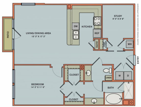2-AS2 Floorplan at The Can Plant Residences at Pearl