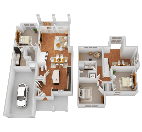 bedroom floor plan of a 2100 sq ft house