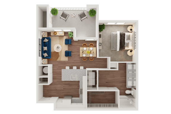 Floor Plan Layout at Ironridge's Apartments in San Antonio, TX