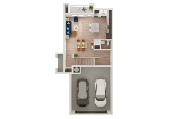 An Example Floor Plan Layout at Ironridge's Apartments in San Antonio, TX