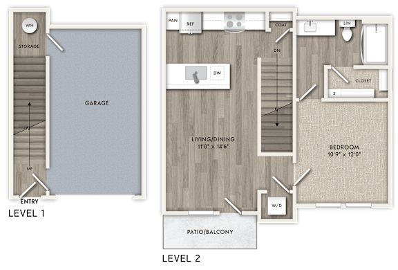 A diagram shows a two-level home layout with labeled rooms such as a garage, living room, dining room, bedroom, and bathroom.