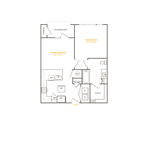 a floor plan of a two bedroom apartment