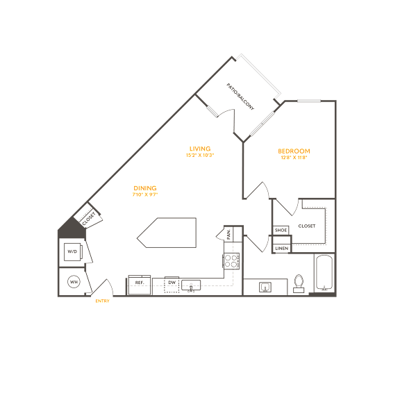 the floor plan of the unit