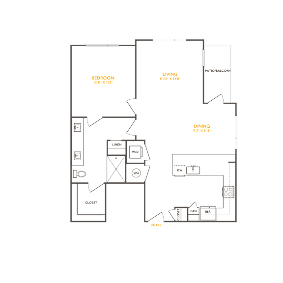 the plan of the floor plan for the apartment