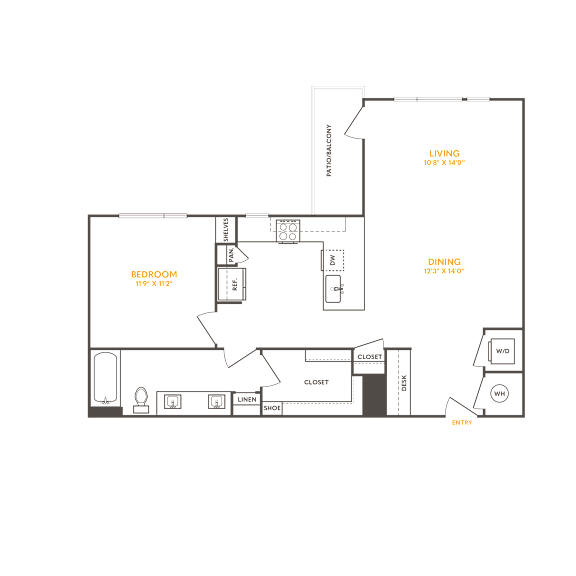 a floor plan of a small apartment with a green background