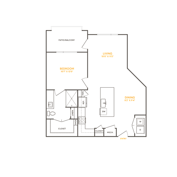 a plan of the floor plan of a green apartment