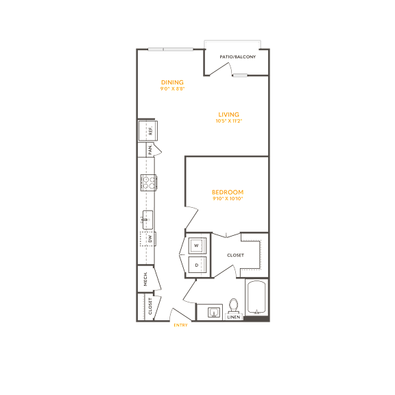a floor plan of a bedroom apartment
