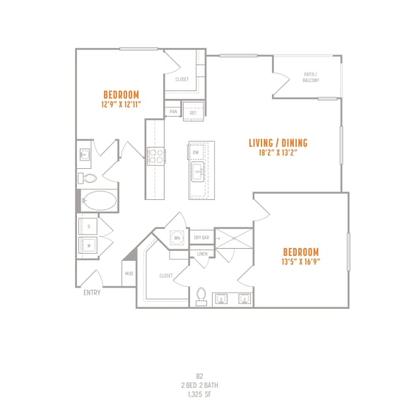 Floor Plan for The Cannery at The Packing District's Apartments in Orlando, FL