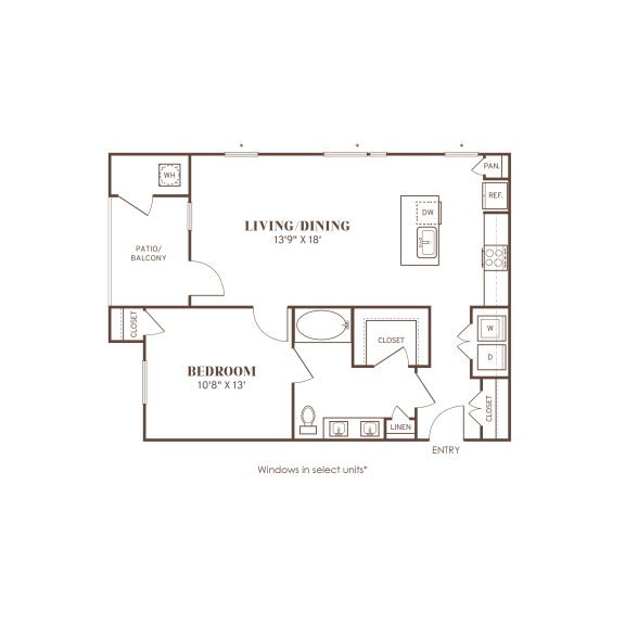 a floor plan of a bedroom apartment
