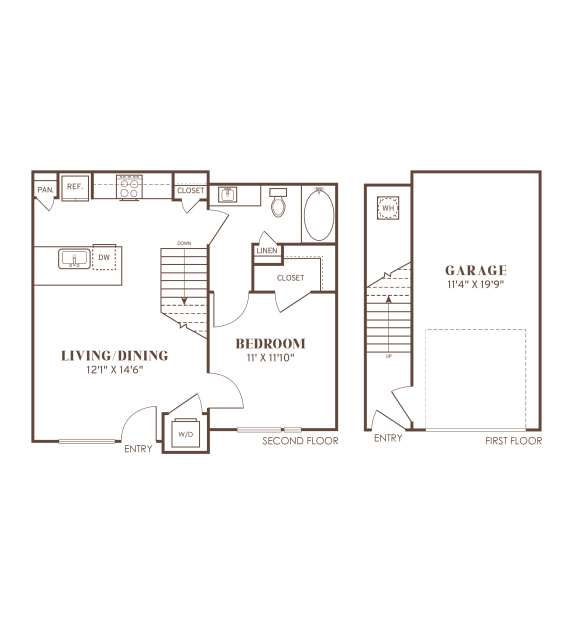 a floor plan of a bedroom apartment