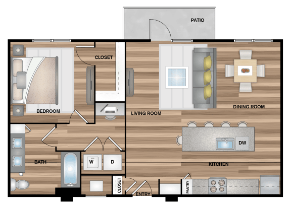 a floor plan of a house with a living room and a dining room