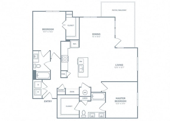 B2 Floor Plan at Retreat at Ironhorse, Franklin, 37069