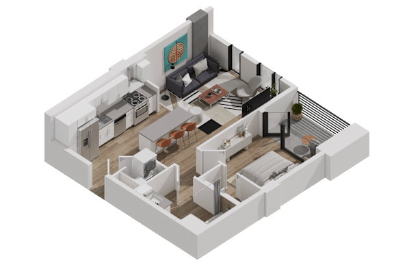 52 TEN A1 Studio Floorplan