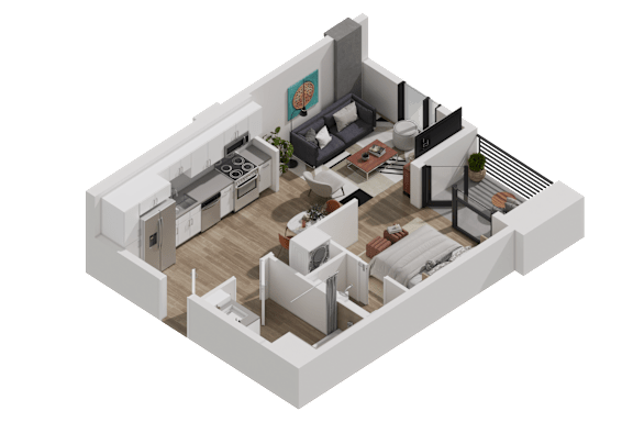 52 TEN E1 Studio Floorplan