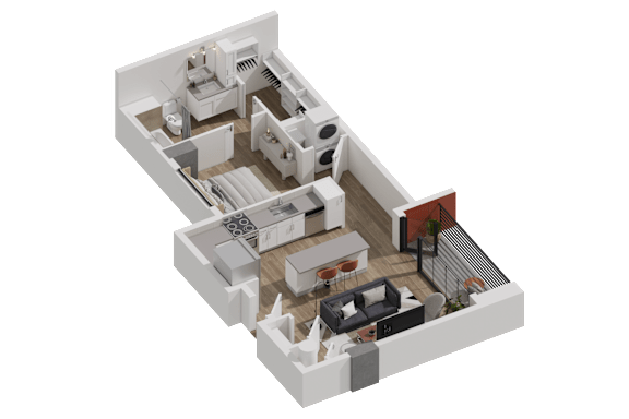 52 TEN E3 Studio Floorplan