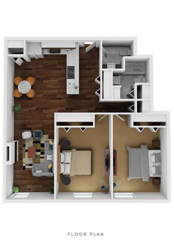 Floor Plan  1 Bedroom 1 Bathroom