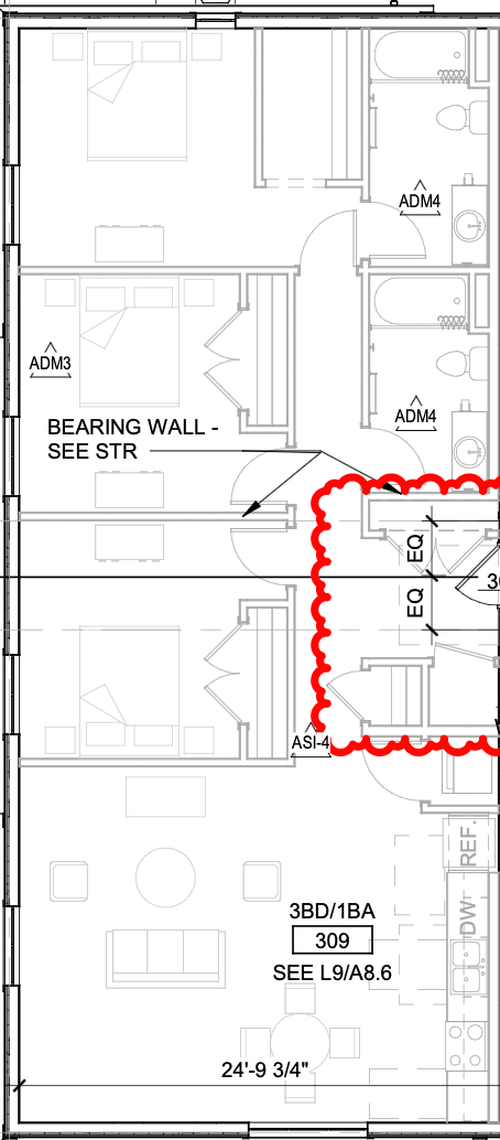 A drawing of a room with a floor plan and measurements.