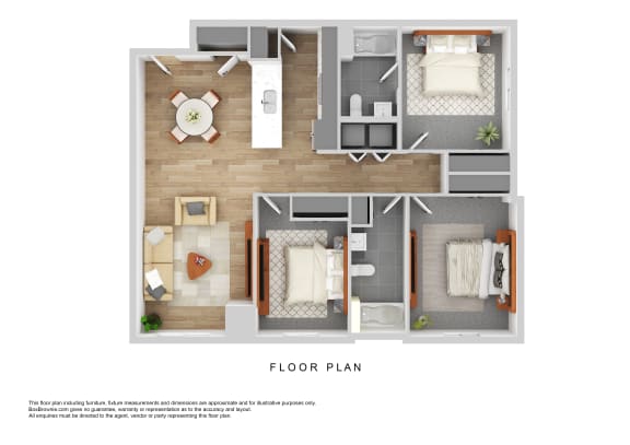 a floor plan of a 1 bedroom floor plan
