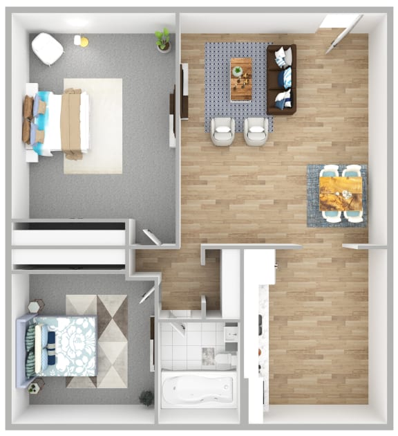 Floor Plan  a layout of a bedroom with a bathroom and a living room