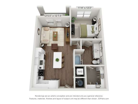Floor Plan  A1 floor plan at Kessler, Fort Worth, TX, Texas, 76137