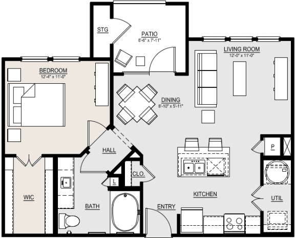 A2 Floor Plan at McCarty Commons, San Marcos, 78666