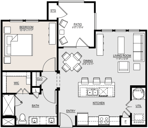 A3 Floor Plan at McCarty Commons, San Marcos, Texas