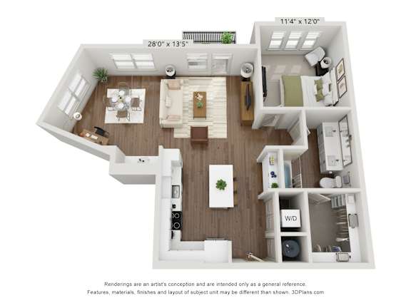 Floor Plan  A3 floor plan at Kessler, Fort Worth, TX, 76137