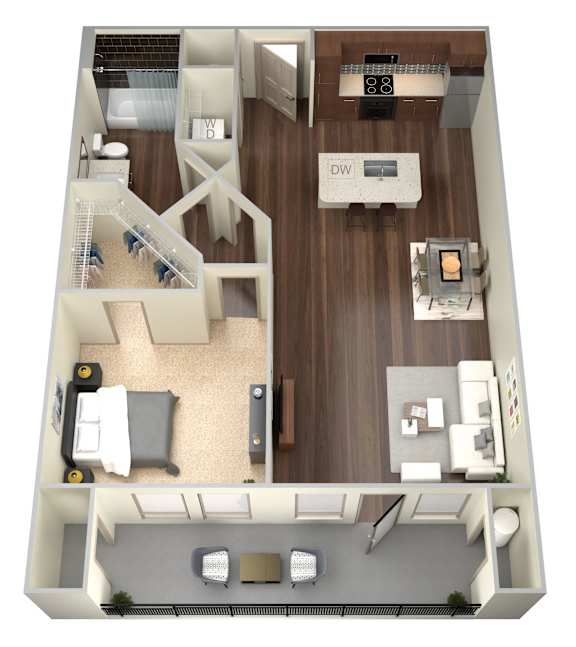 1 bed 1 bath H at Aviator West 7th Apartments , Fort Worth, TX
