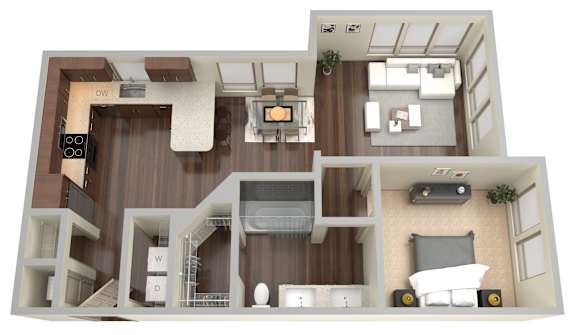1 bed 1 bath L at Aviator West 7th Apartments , Texas