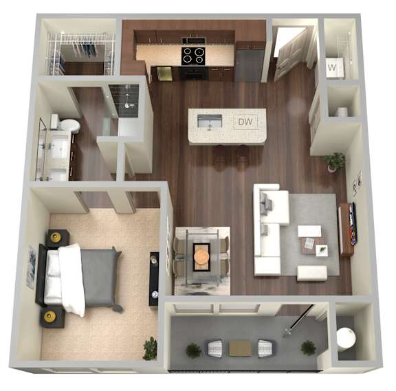 1 bed 1 bath O at Aviator West 7th Apartments , Fort Worth, TX