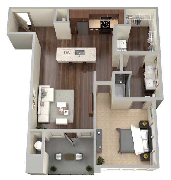1 bed 1 bath P at Aviator West 7th Apartments , Fort Worth, 76107