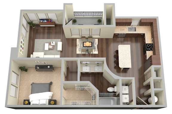 1 bed 1 bath R at Aviator West 7th Apartments , Fort Worth
