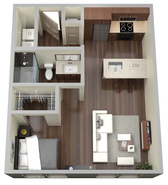 1 bed 1 bath A at Aviator West 7th Apartments , Fort Worth, TX