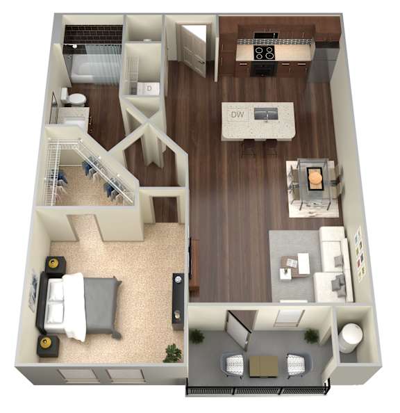 1 bed 1 bath G at Aviator West 7th Apartments , Fort Worth, TX, 76107