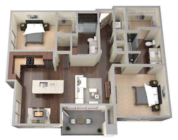 2 bed 2 bath A at Aviator West 7th Apartments , Fort Worth, Texas