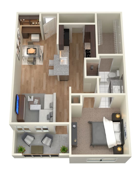 A1 Floor Plan at Heights West 11th, Houston, Texas
