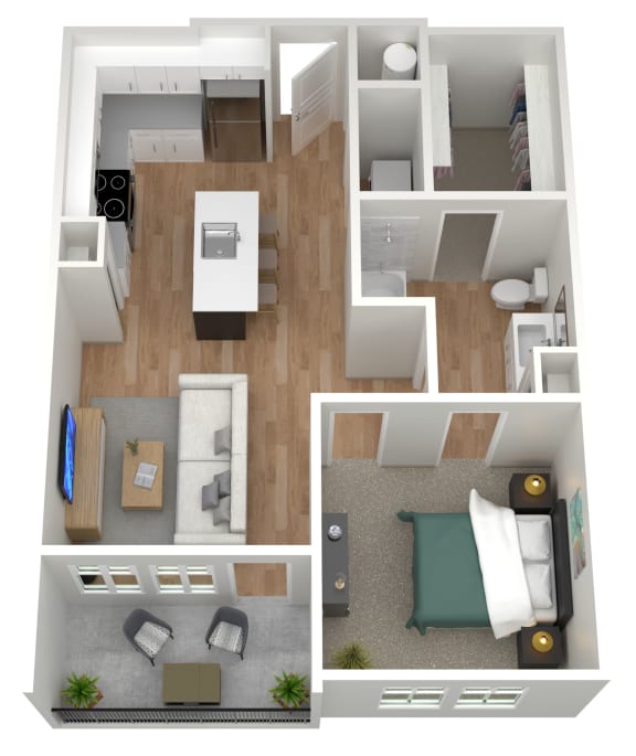 1 bedroom 1 bath at Birdie on Woodland Greens, Austin
