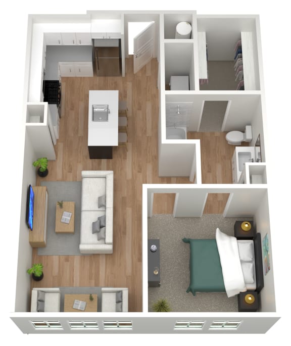 1 bedroom 1 bath C at Birdie on Woodland Greens, Texas 78726