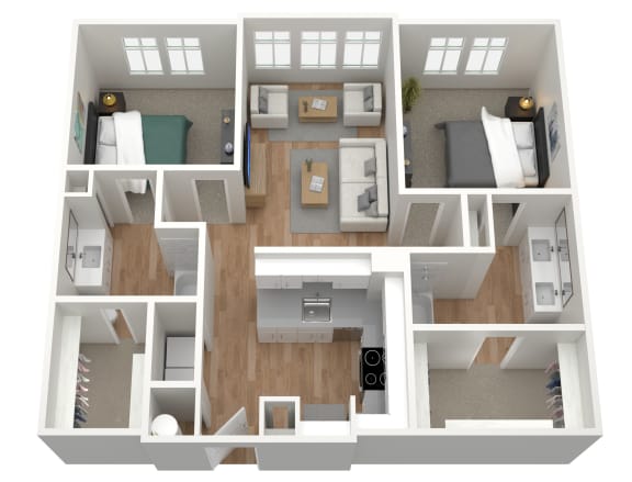 2 bedroom 2 bath J at Birdie on Woodland Greens, Austin, 78726