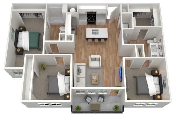 3 bedroom 2 bath B at Birdie on Woodland Greens, Austin, 78726