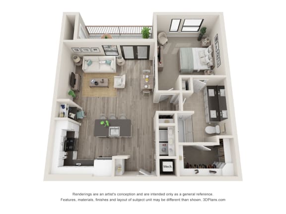 A3 Floor Plan at Durham Heights, Texas
